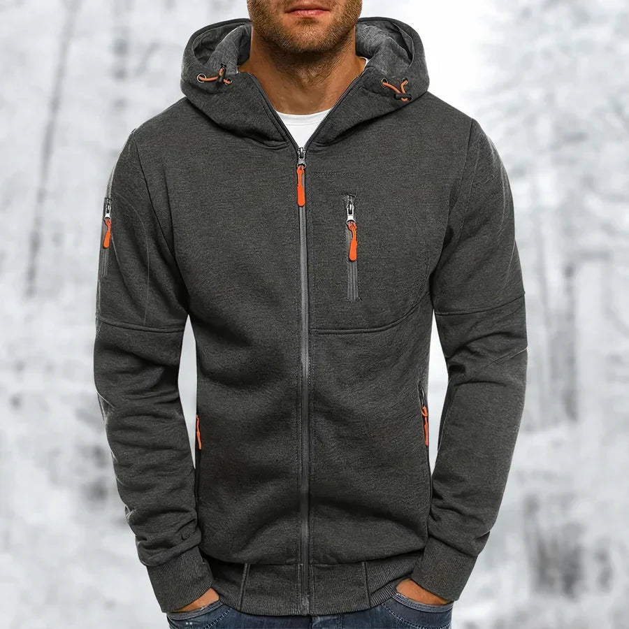 Daniel zip hooded jacket - front view 2