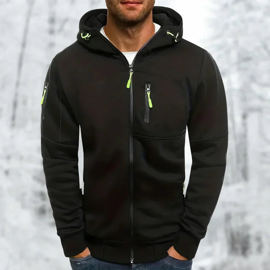 Daniel zip hooded jacket - back view