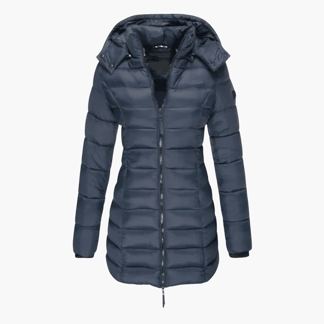Danielle quilted puffer coat - front view