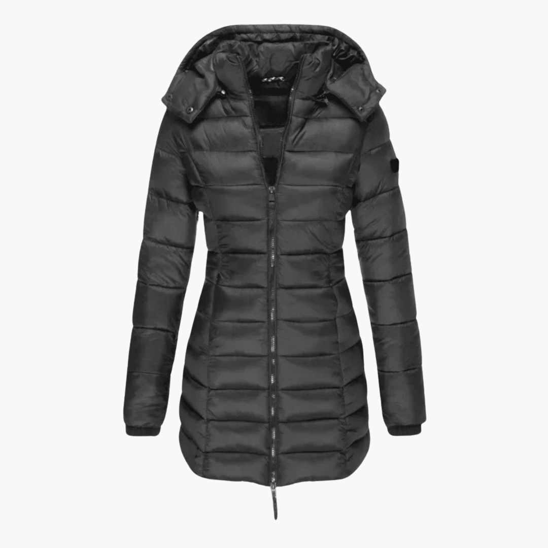 Danielle quilted puffer coat - side view