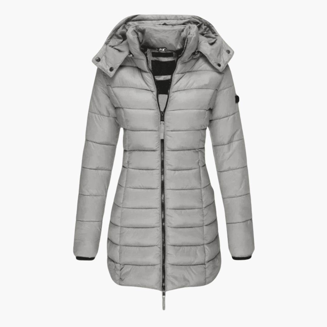 Danielle quilted puffer coat - back view