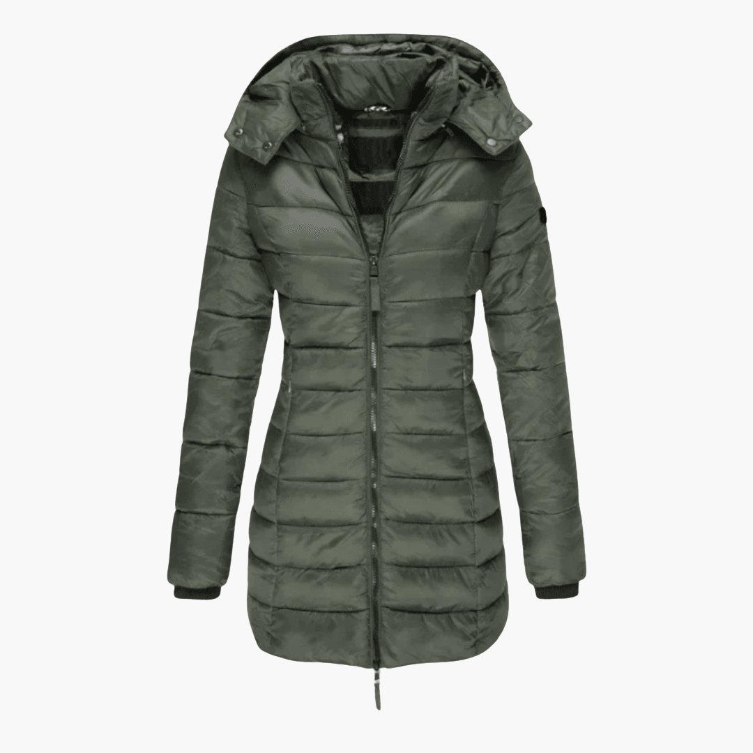 Danielle quilted puffer coat - styled outfit 1
