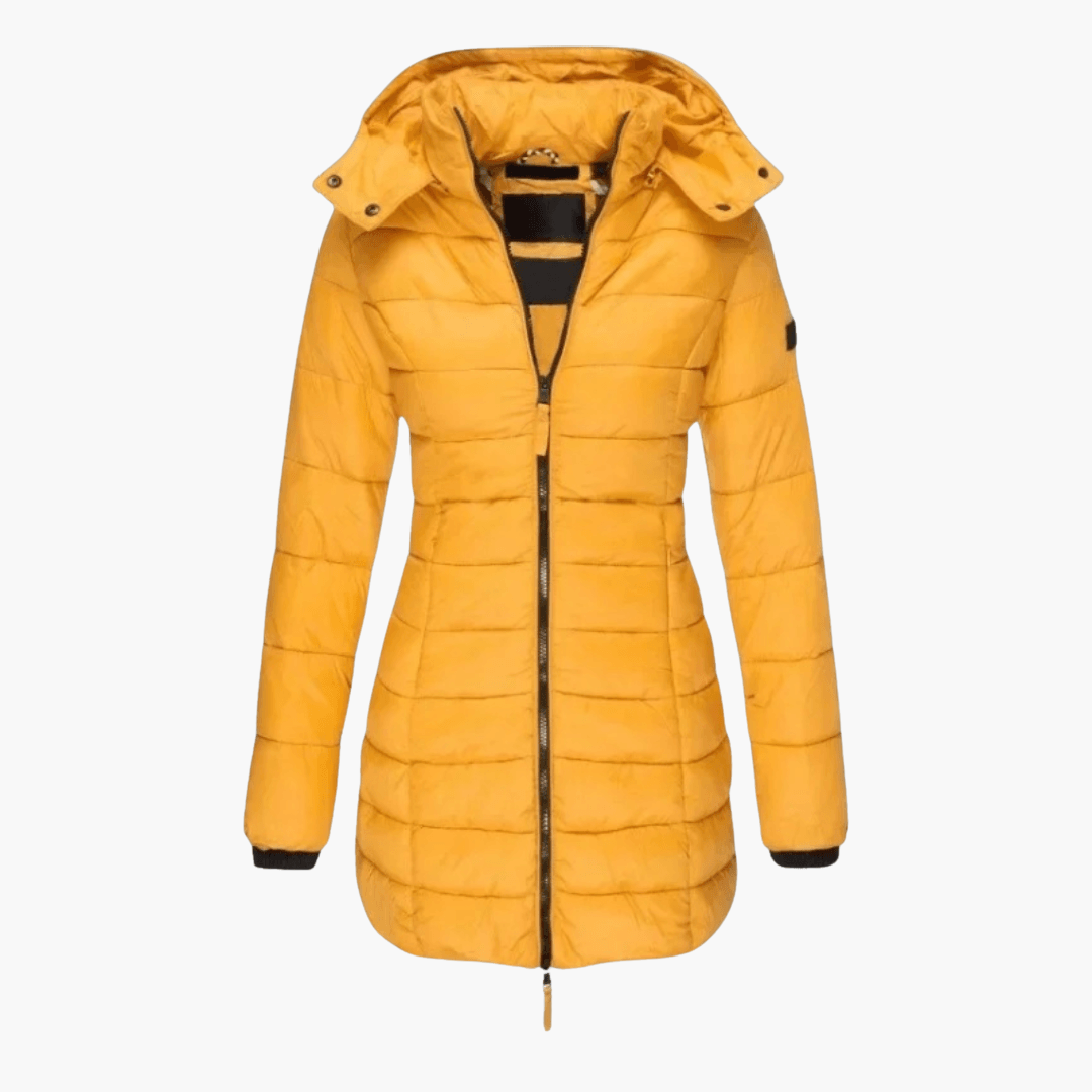 Danielle quilted puffer coat - full look