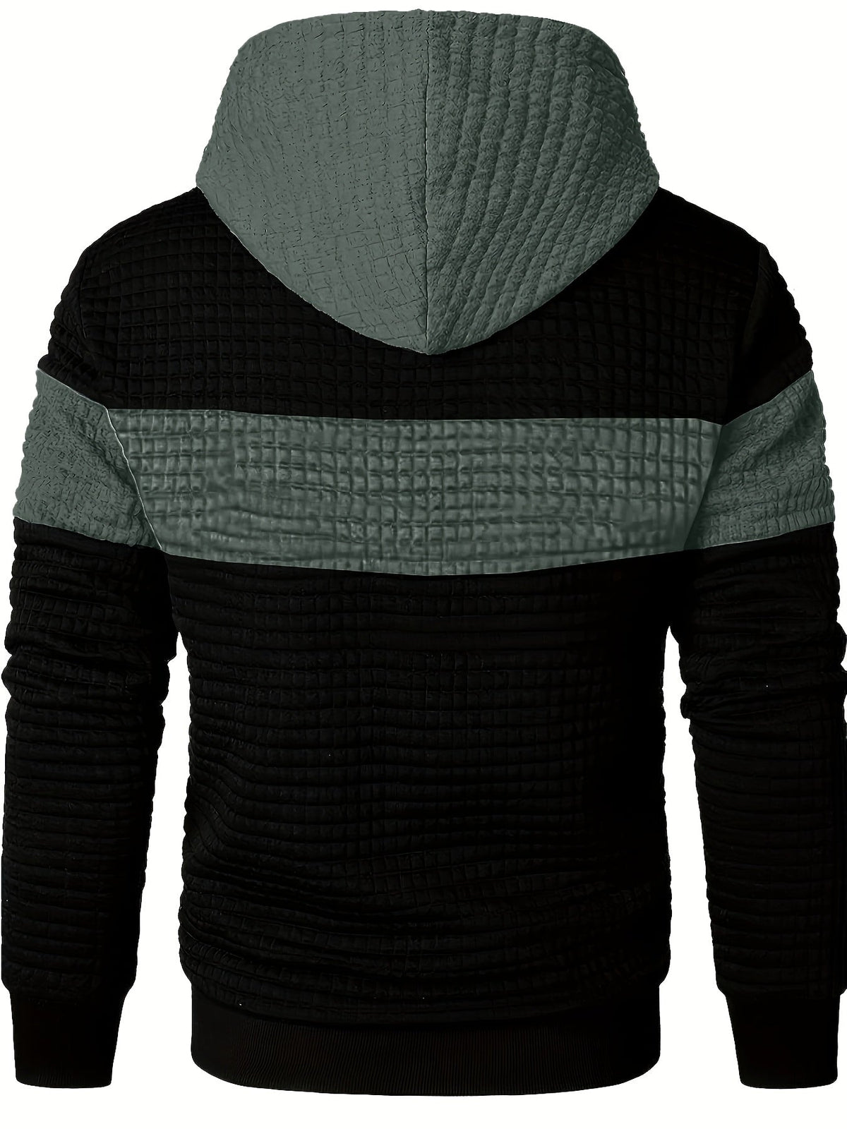 Hayes | Textured Color-Block Hoodie