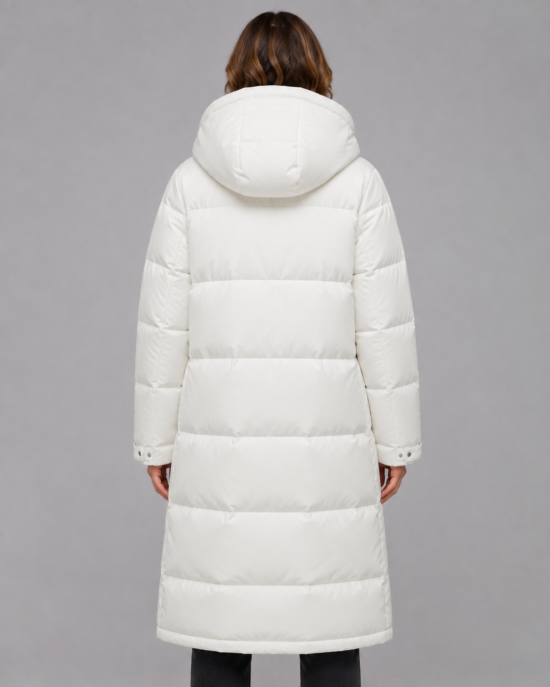 Deborah longline hooded padded winter parka - side view