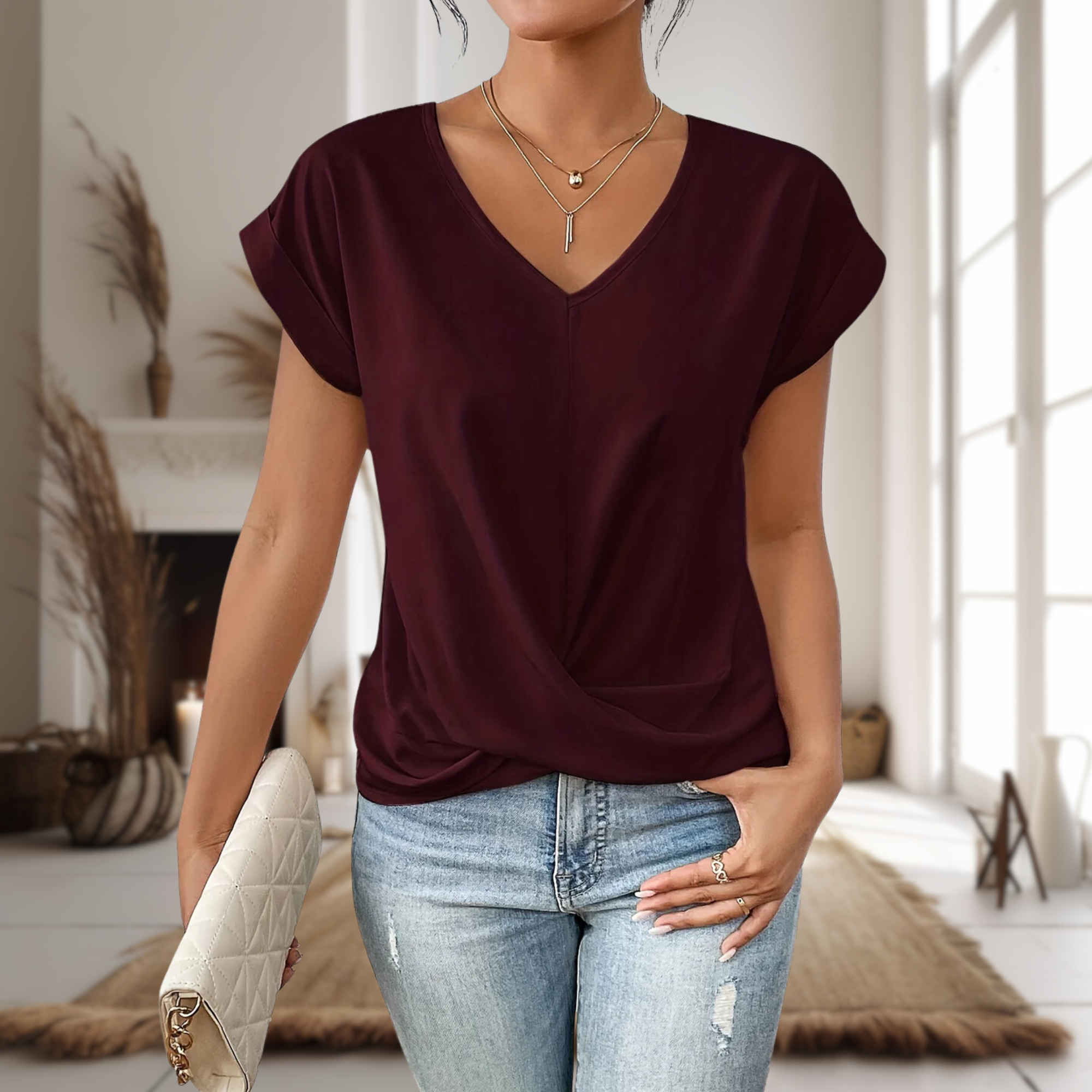 Denise | Relaxed Fit V-Neck T-Shirt