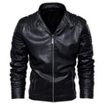 Desmond slim-fit faux leather biker jacket, black