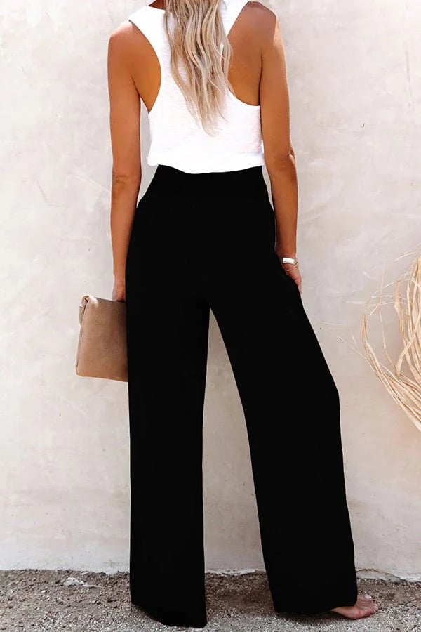 Diana high waist tailored trousers - waistband detail