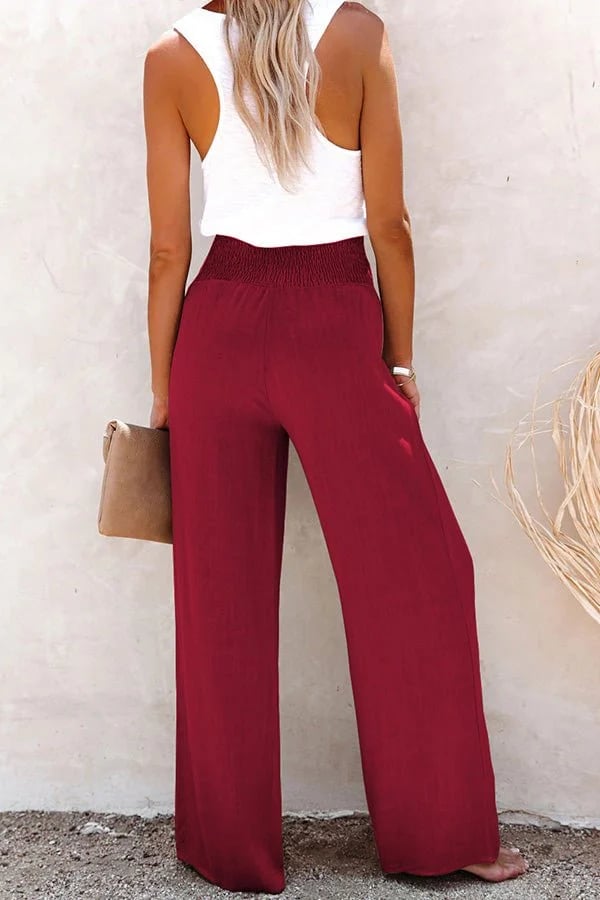 Diana high waist tailored trousers - fabric detail