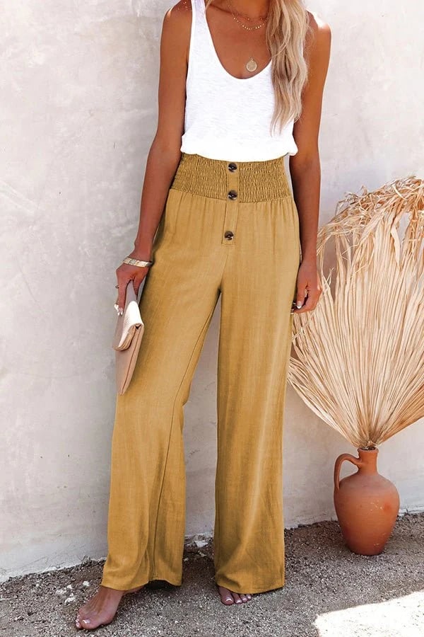 Diana high waist tailored trousers - color Navy Blue