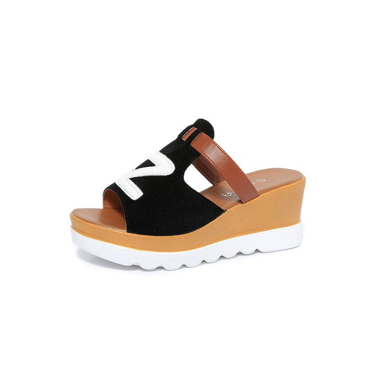 Domenica | Platform Wedge Slide Sandals