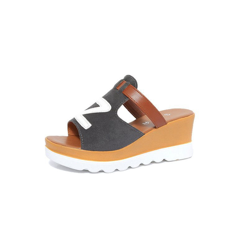 Domenica | Platform Wedge Slide Sandals