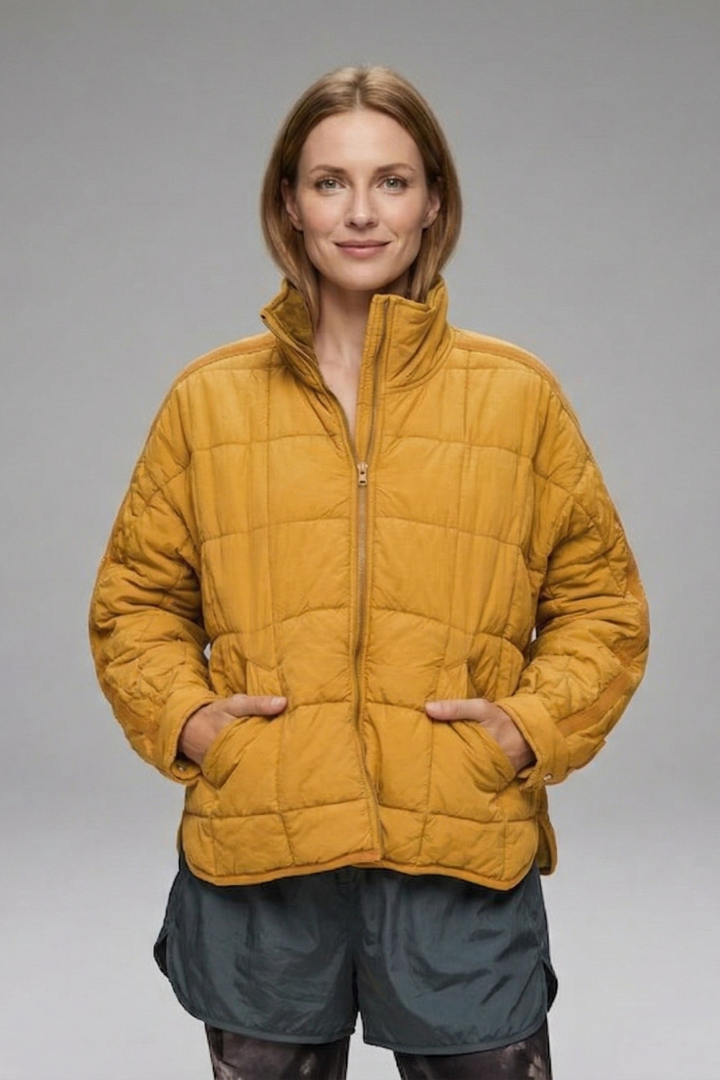 Donatella | Jacket with Zip and Quilted Surface