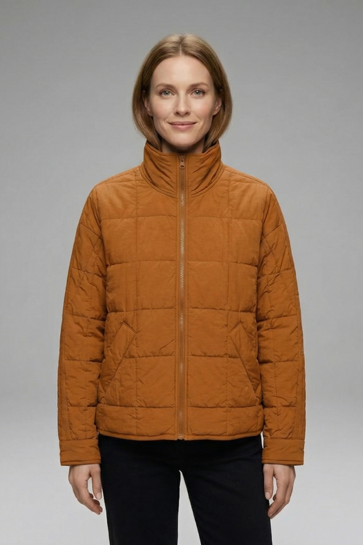 Donatella | Jacket with Zip and Quilted Surface