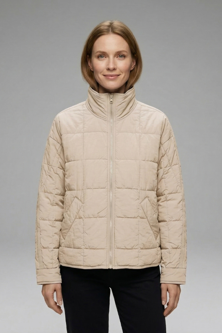 Donatella | Jacket with Zip and Quilted Surface