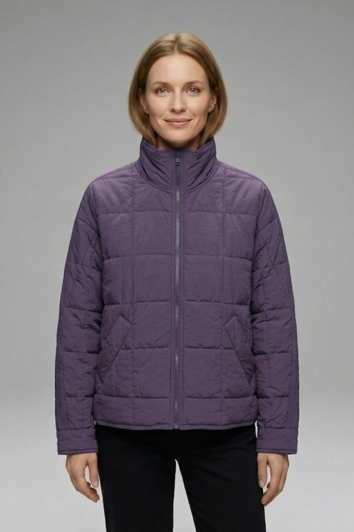 Donatella | Jacket with Zip and Quilted Surface
