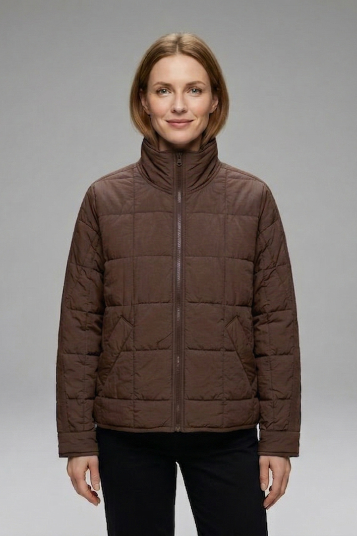Donatella | Jacket with Zip and Quilted Surface