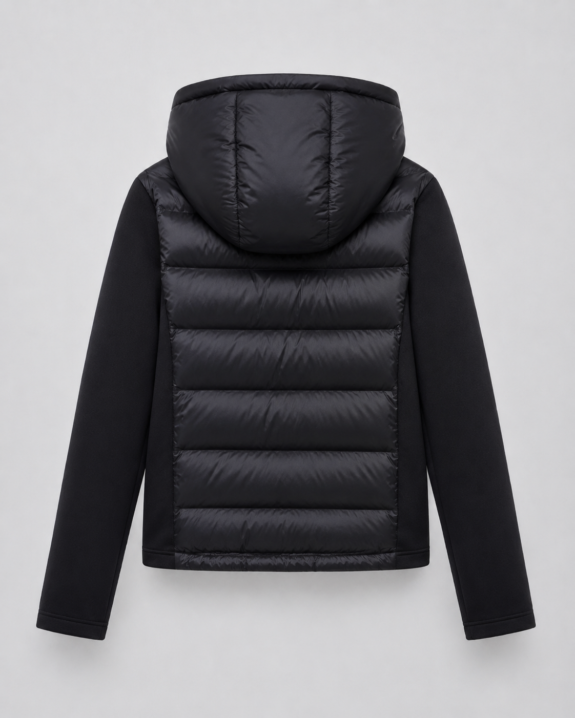 Donna hooded hybrid puffer jacket - full look 1