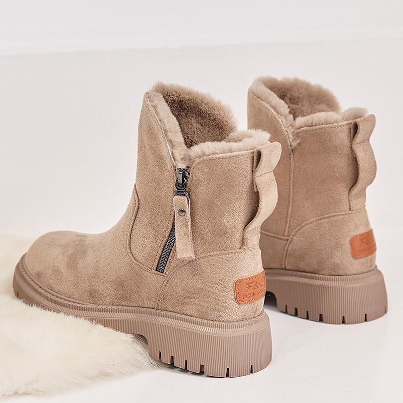 Doris faux fur lined chunky sole ankle boots - lining detail