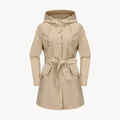 Drusilla belted hooded trench coat, beige