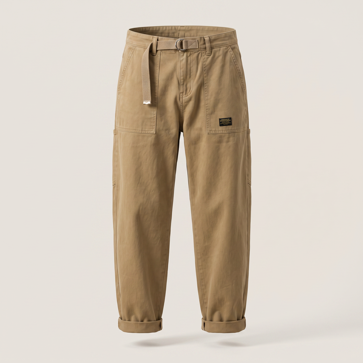 Edmund vintage wash cargo pants, khaki