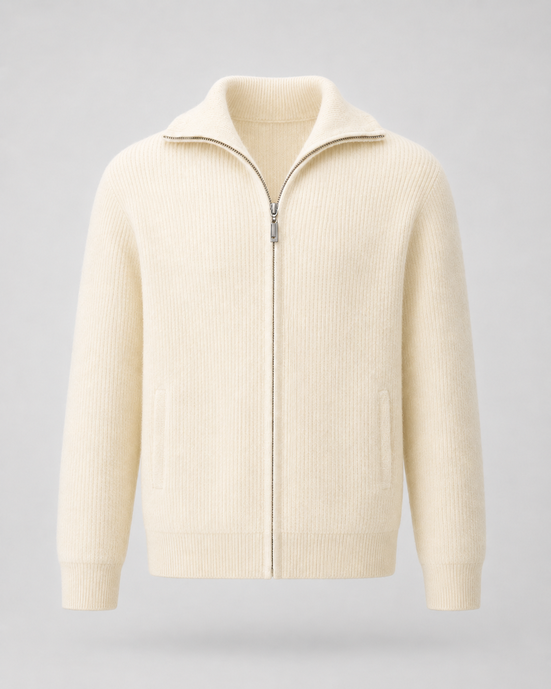Edward wool quarter zip sweater mock neck - styled outfit 1