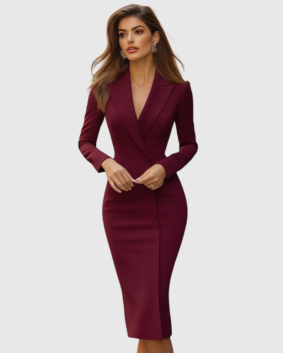Elara | Tailored Blazer Midi Dress