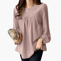 Eleanor gathered waist flowy blouse - front view