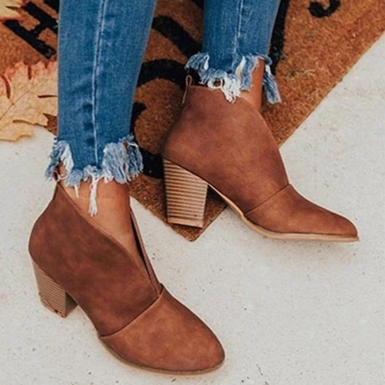 Elka | Slouch Chunky-Heel Ankle Boots