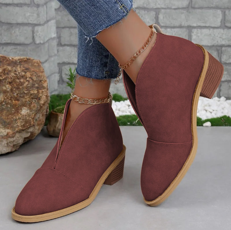 Elka | Slouch Chunky-Heel Ankle Boots