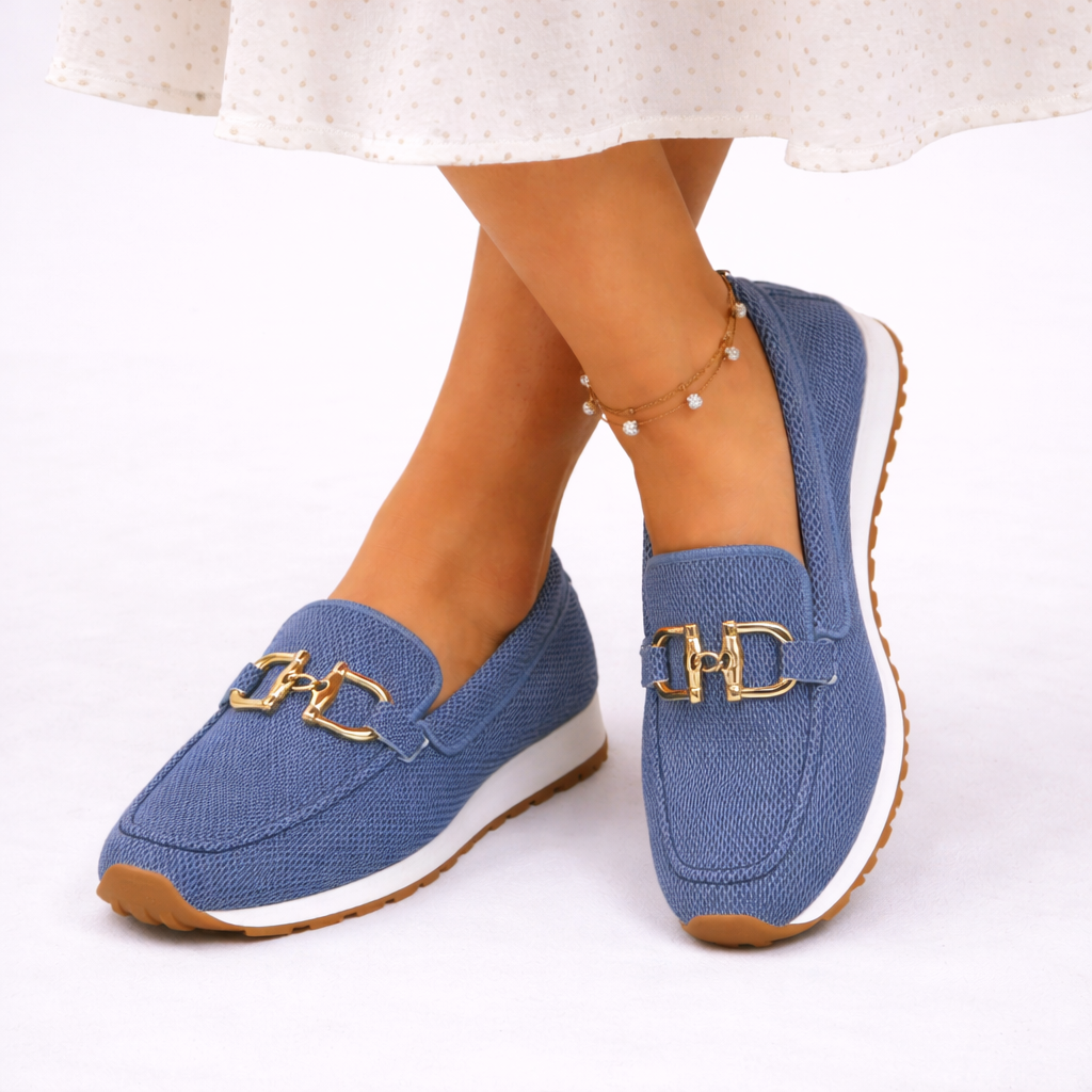 Ellen orthopedic knit loafers - color Blue