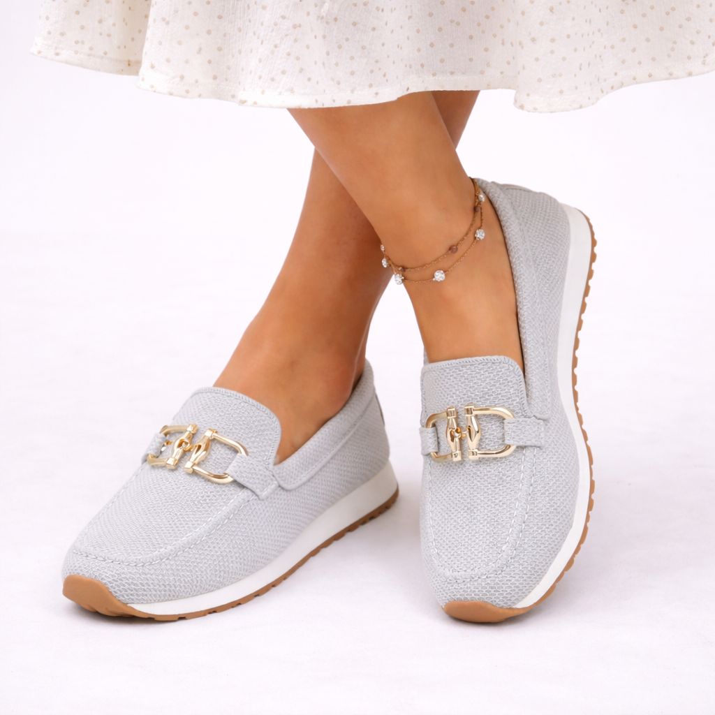 Ellen orthopedic knit loafers - color White