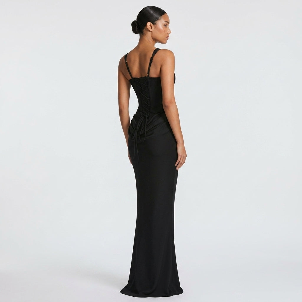 Elodie | Corset Wedding Guest Maxi Dress