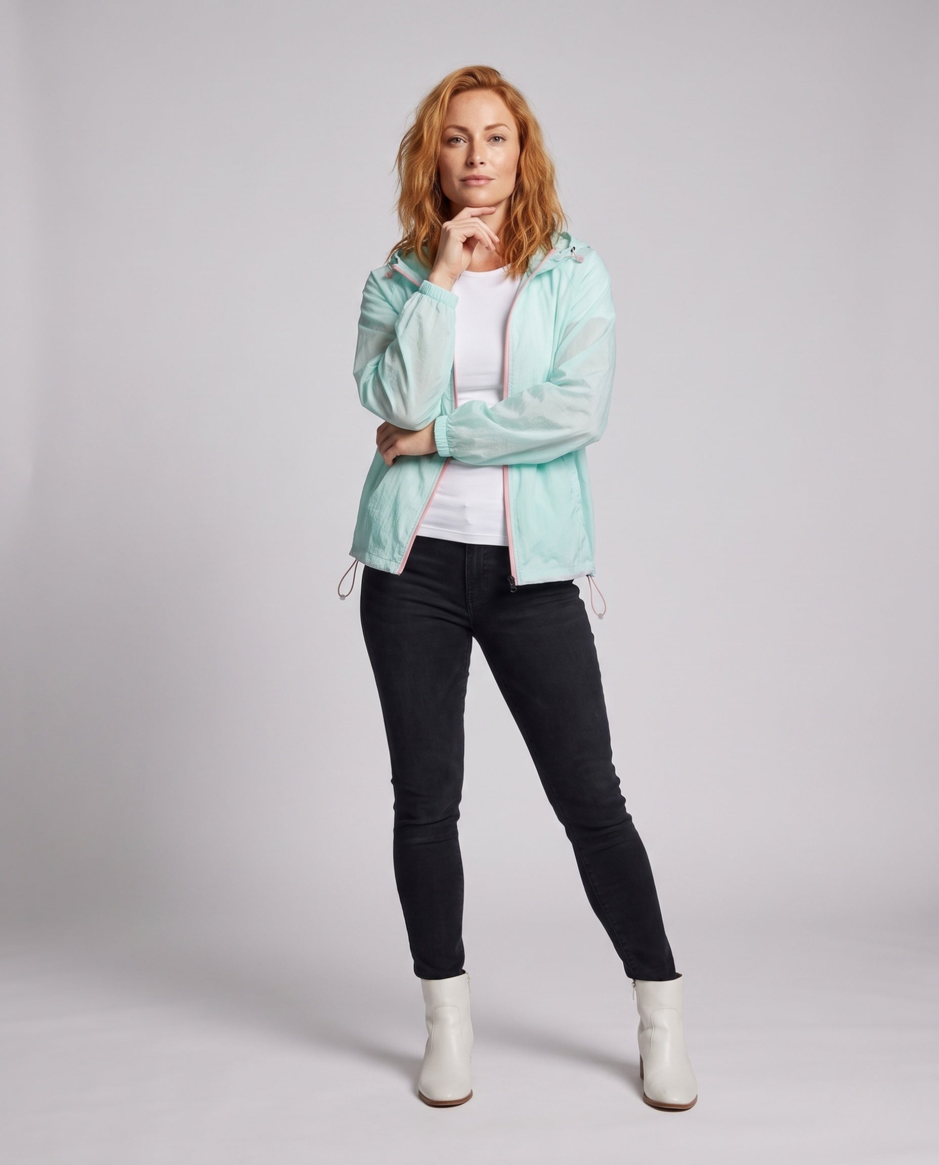 Emma hooded ultralight windbreaker - front view