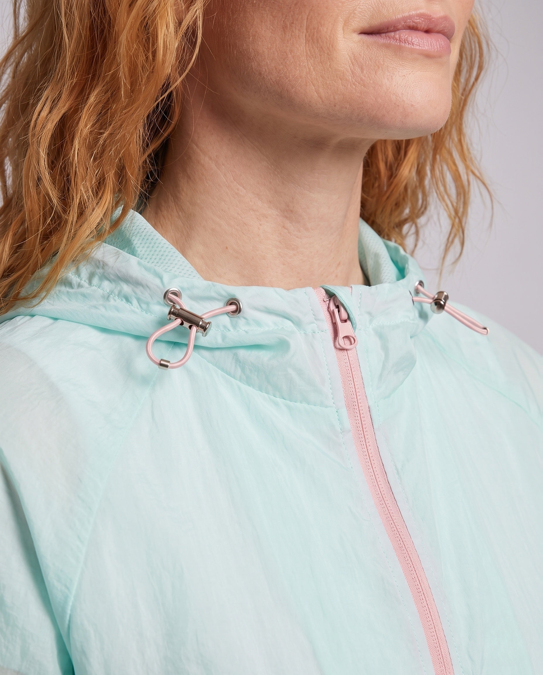 Emma hooded ultralight windbreaker - close up detail