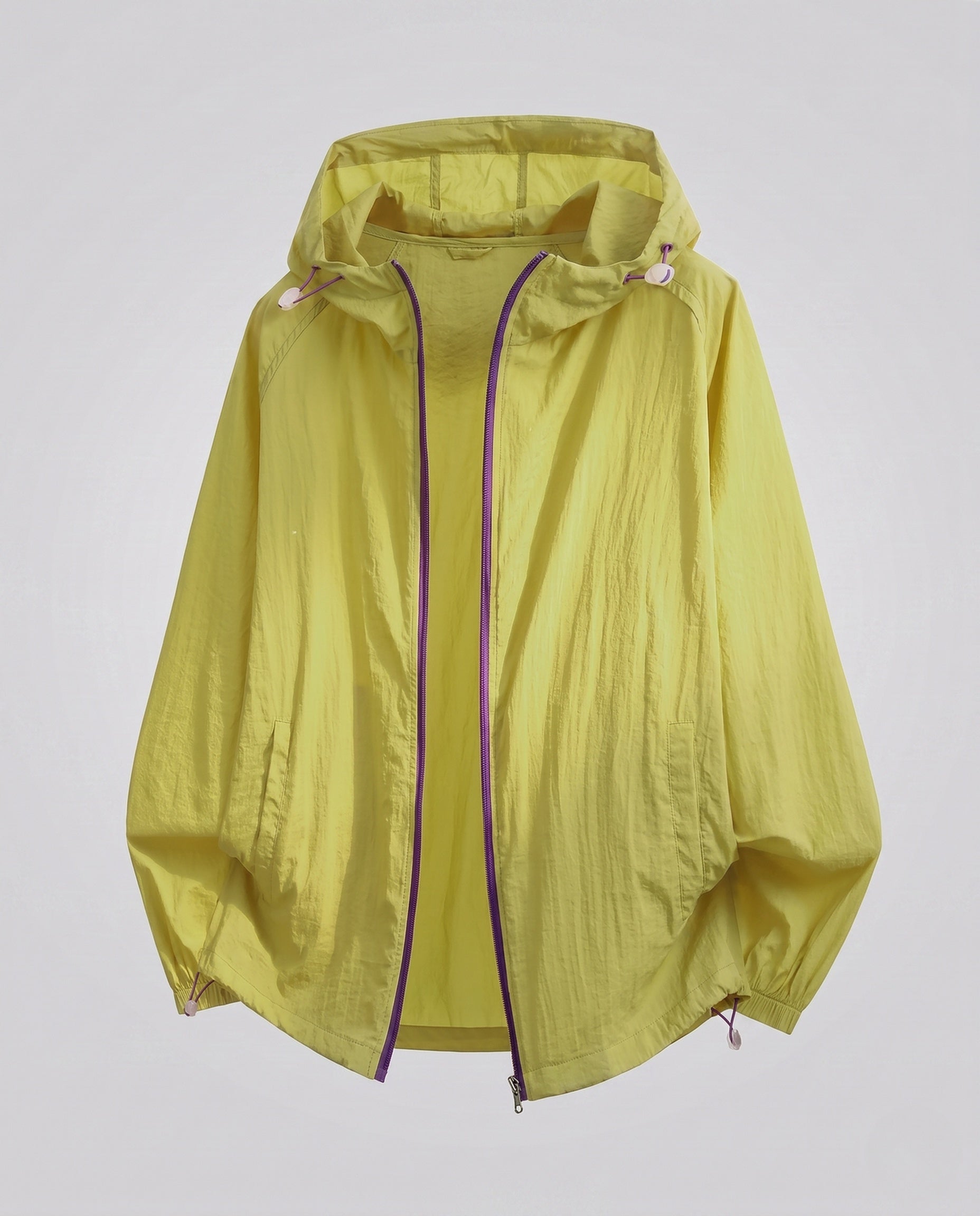Emma hooded ultralight windbreaker - color Pearl Green