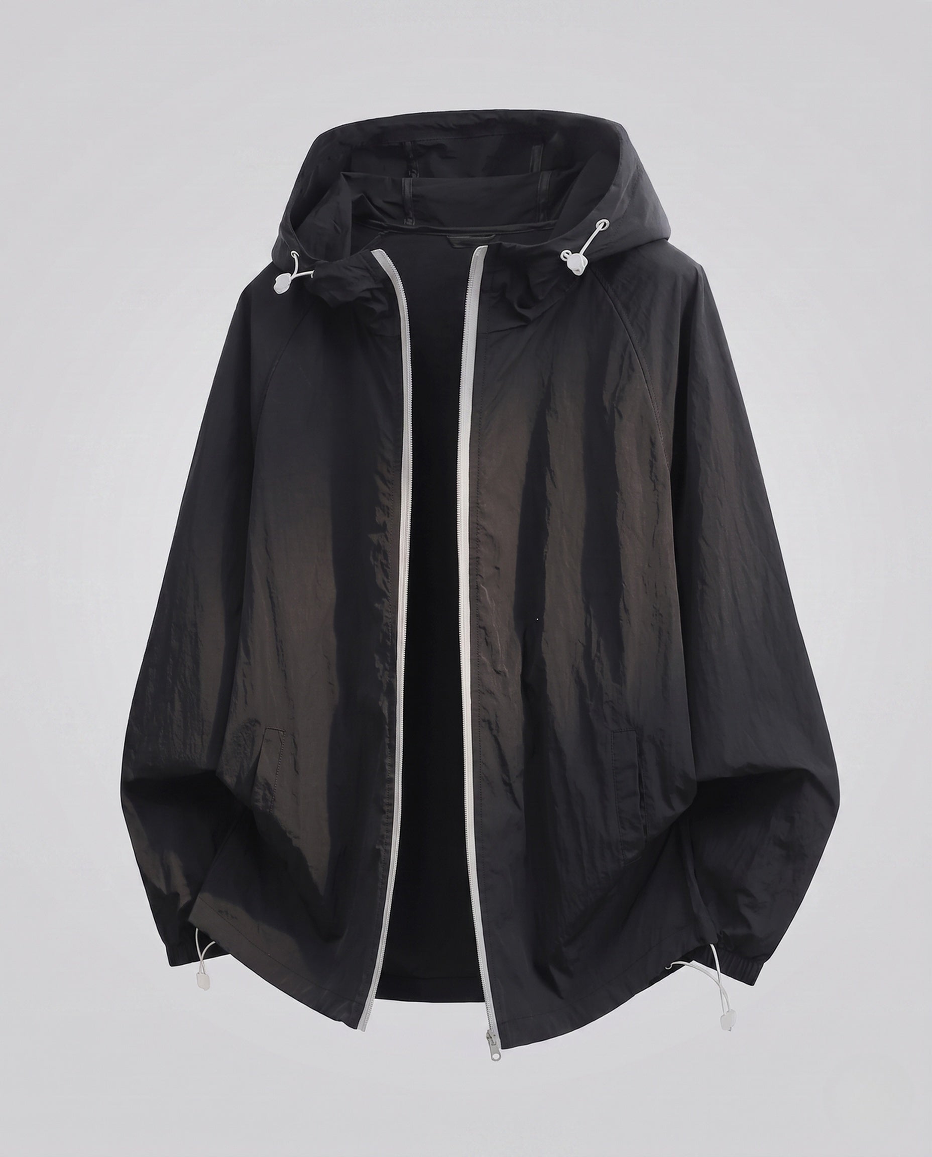 Emma hooded ultralight windbreaker - color Black