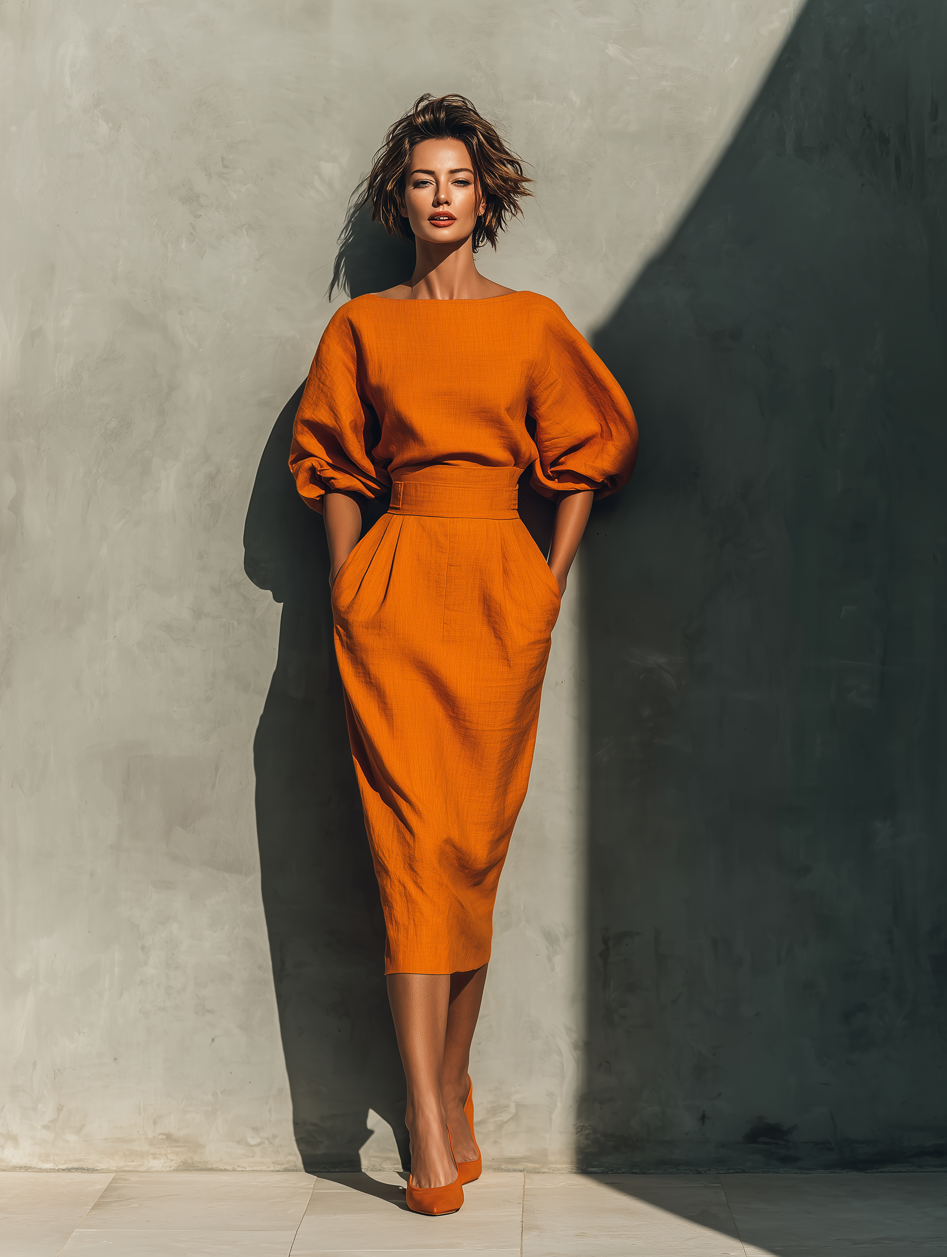 Erica | Boat Neck Midi Dress