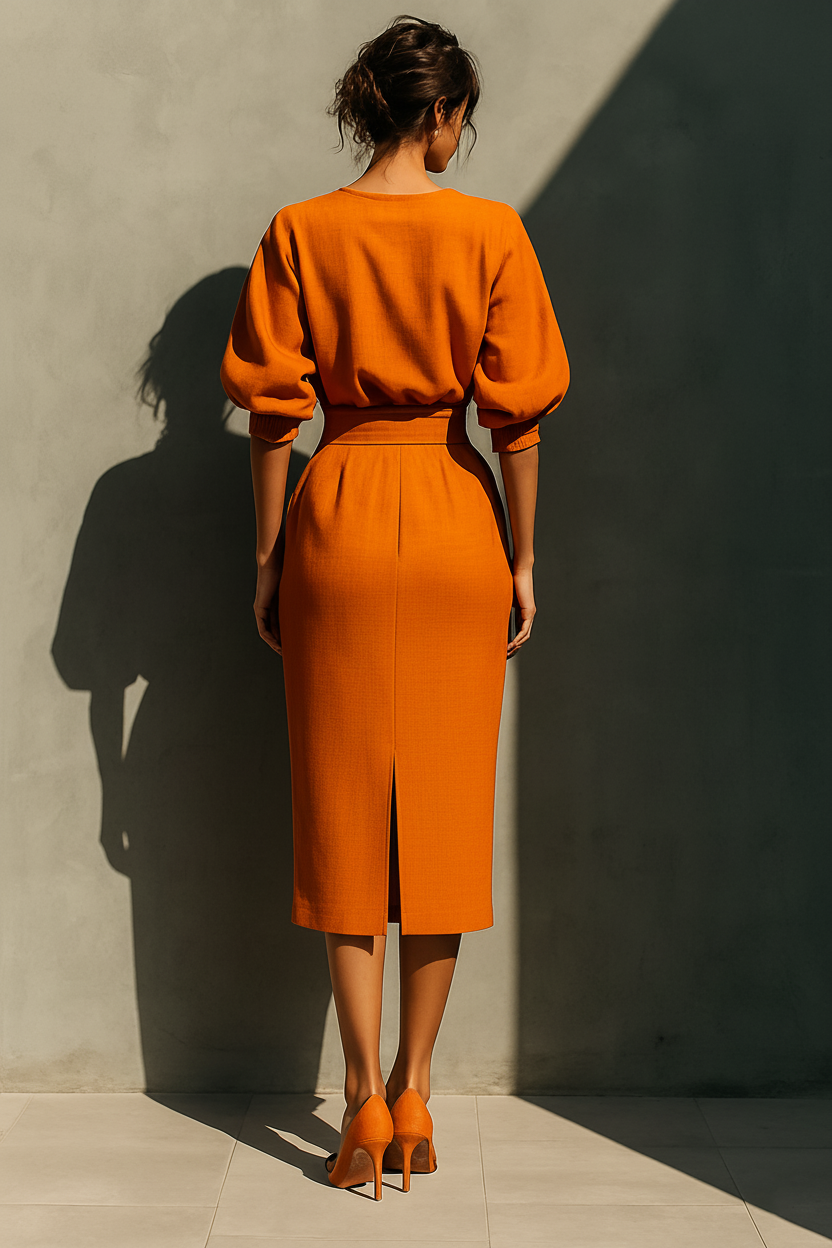 Erica | Boat Neck Midi Dress
