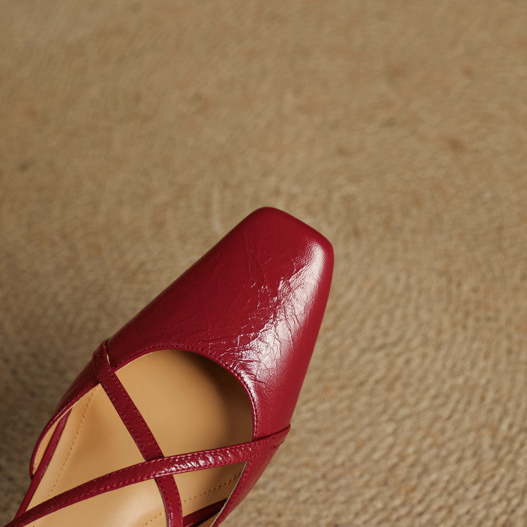 Estrella | Genuine Leather Slingback Heels