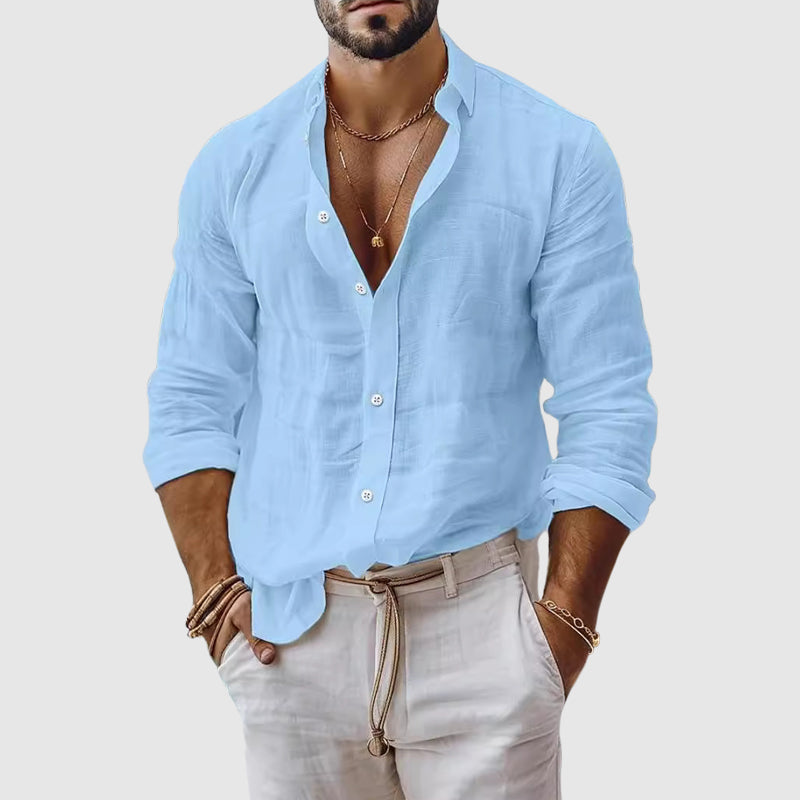 Ethan | Long-Sleeve Linen Shirt