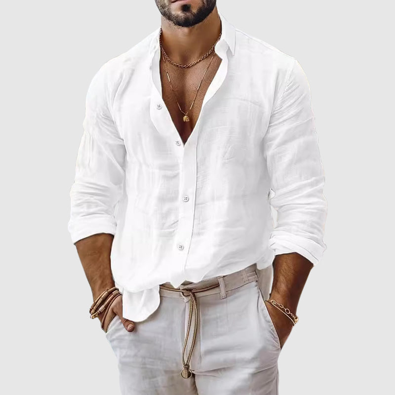 Ethan | Long-Sleeve Linen Shirt