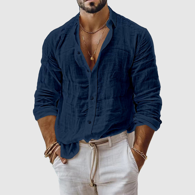 Ethan | Long-Sleeve Linen Shirt