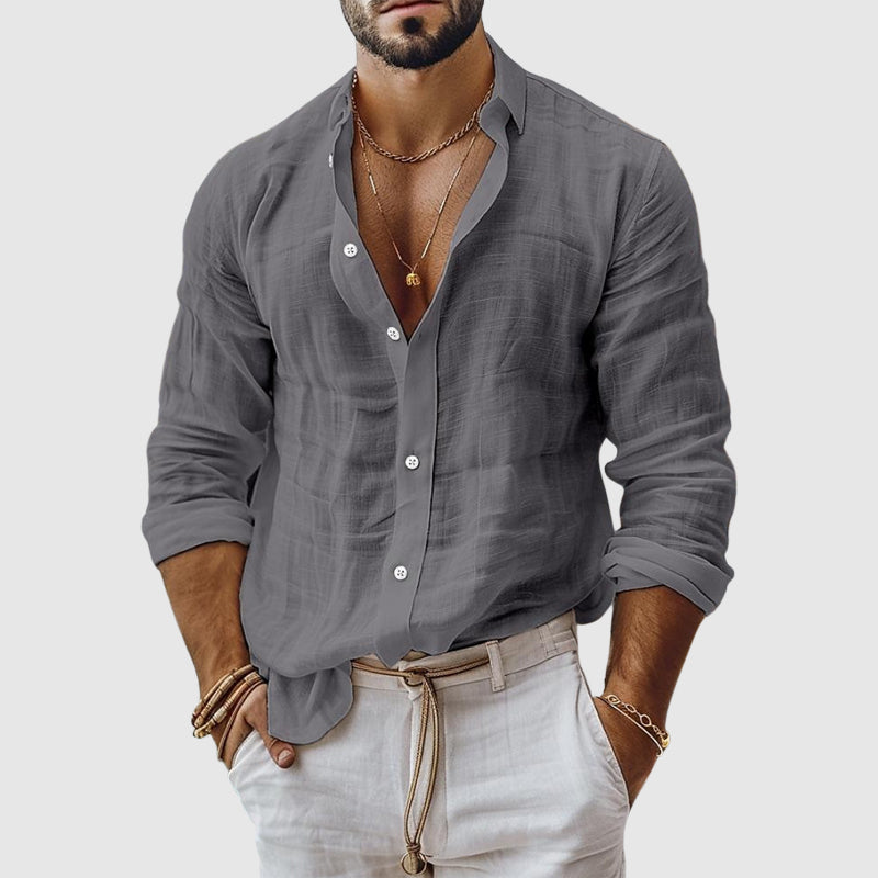 Ethan | Long-Sleeve Linen Shirt