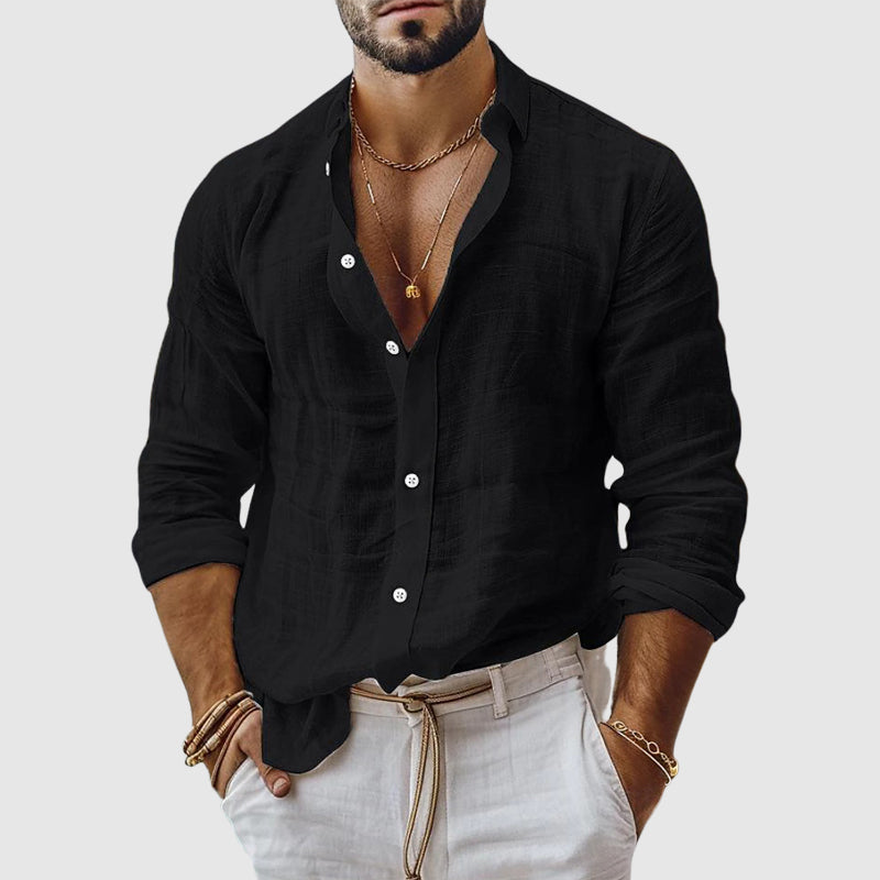 Ethan | Long-Sleeve Linen Shirt