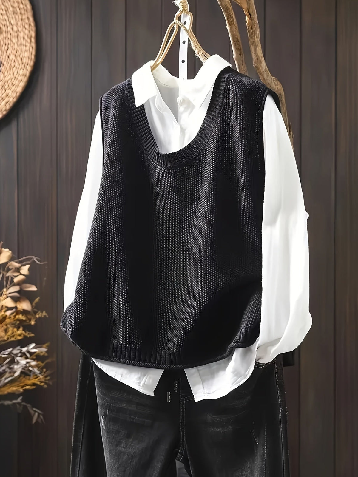 Evangeline relaxed button-front cardigan, black