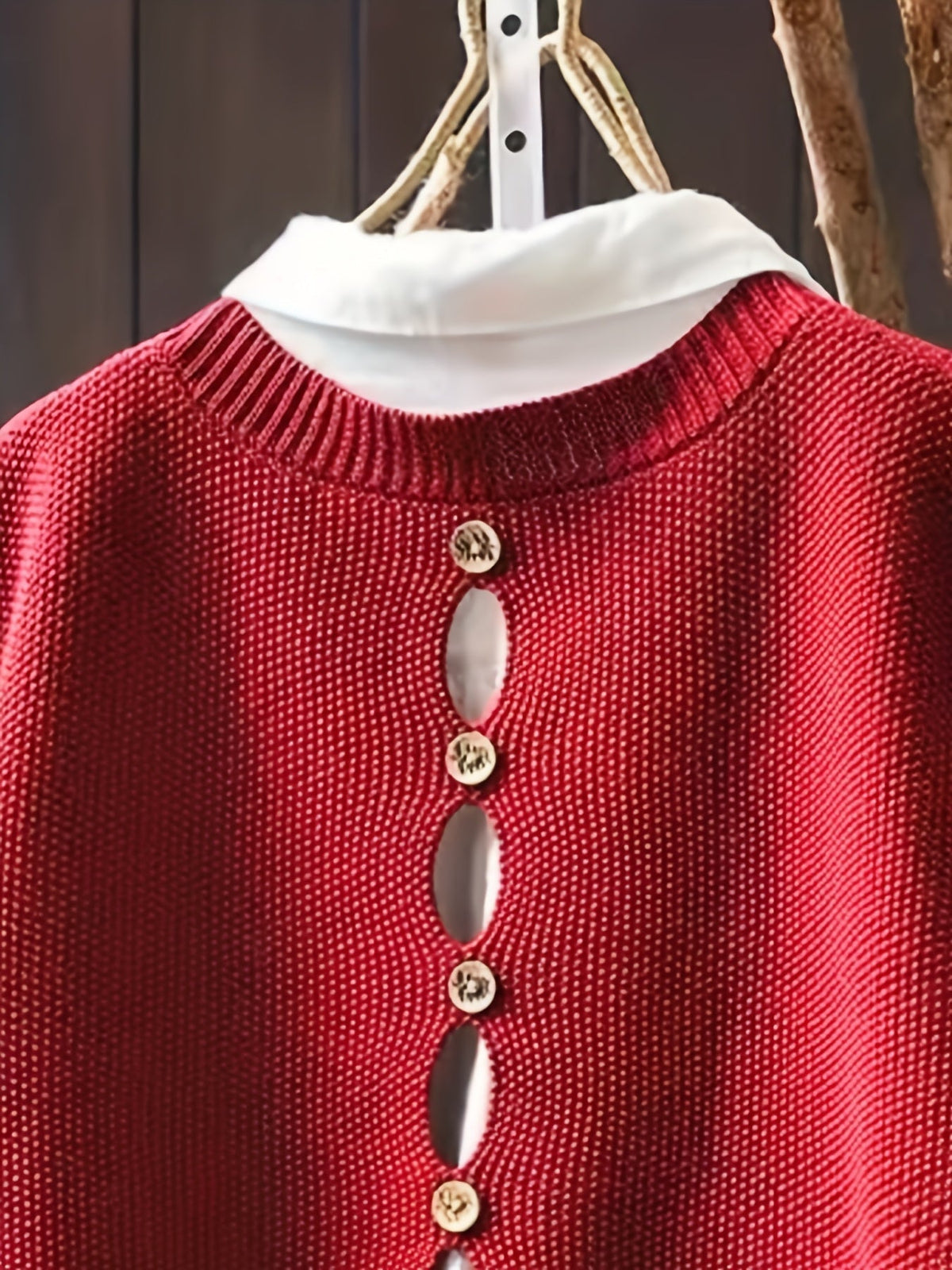 Evangeline relaxed button-front cardigan, view 9