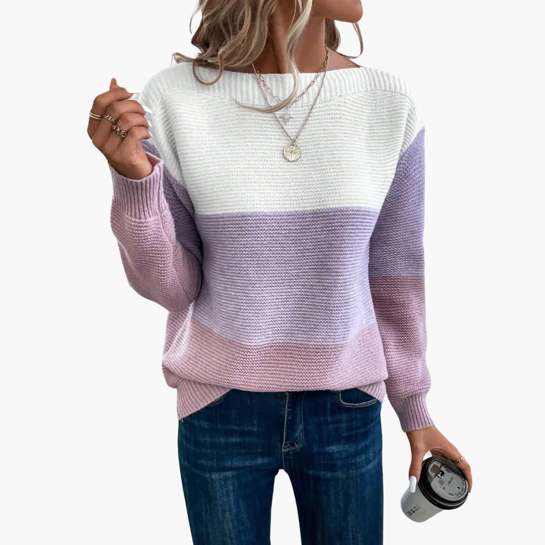 Evelyn ombre pullover sweater - front view