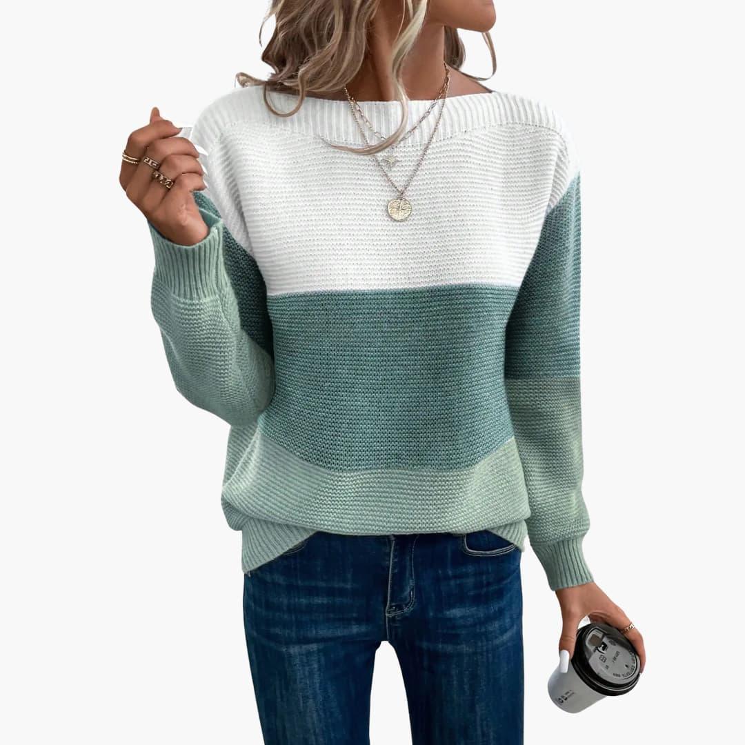Evelyn ombre pullover sweater - back view