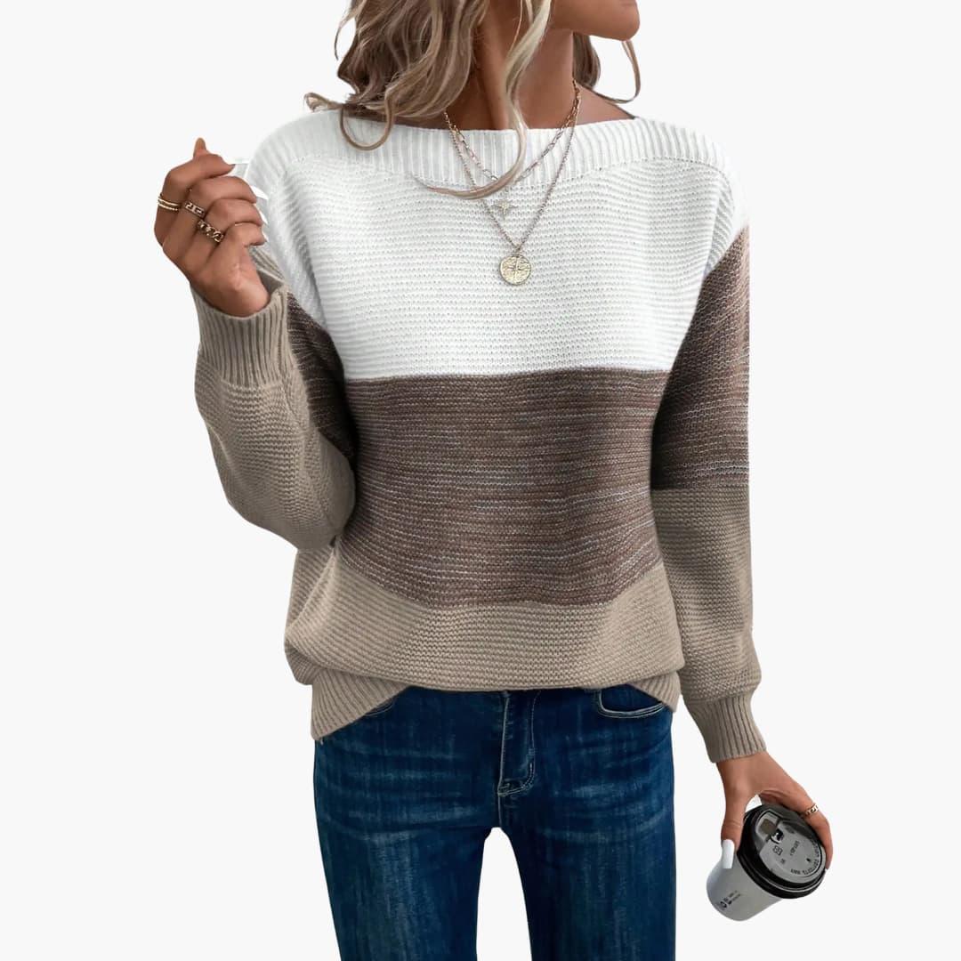 Evelyn ombre pullover sweater - gradient detail